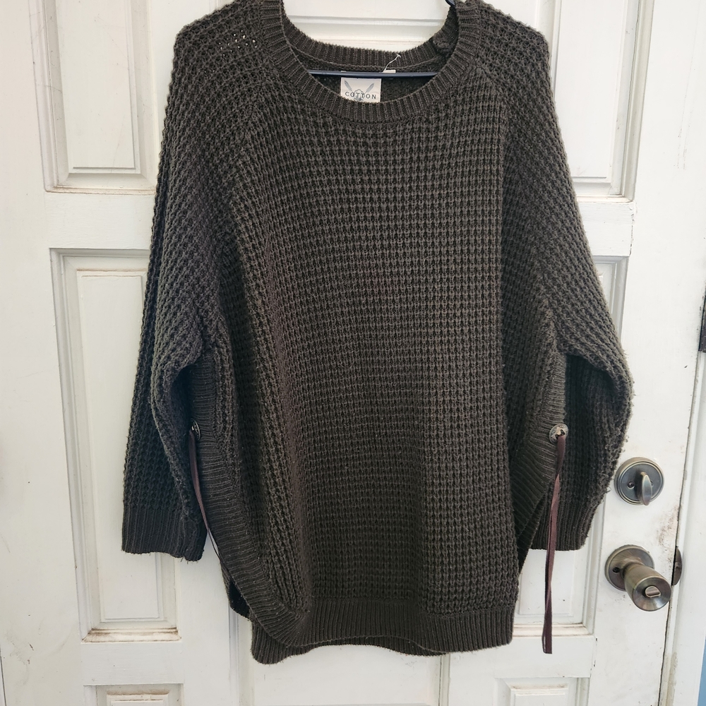 Cotton Rye Olive Knit Sweater